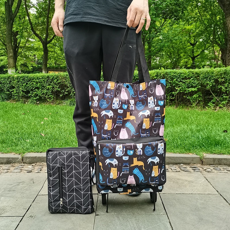 Hand-pulled Shopping Cart Folding Handbag