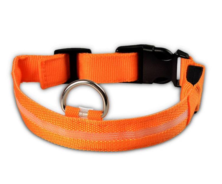 Nylon LED Pet Luminous Collar Flashing Glow in Dark