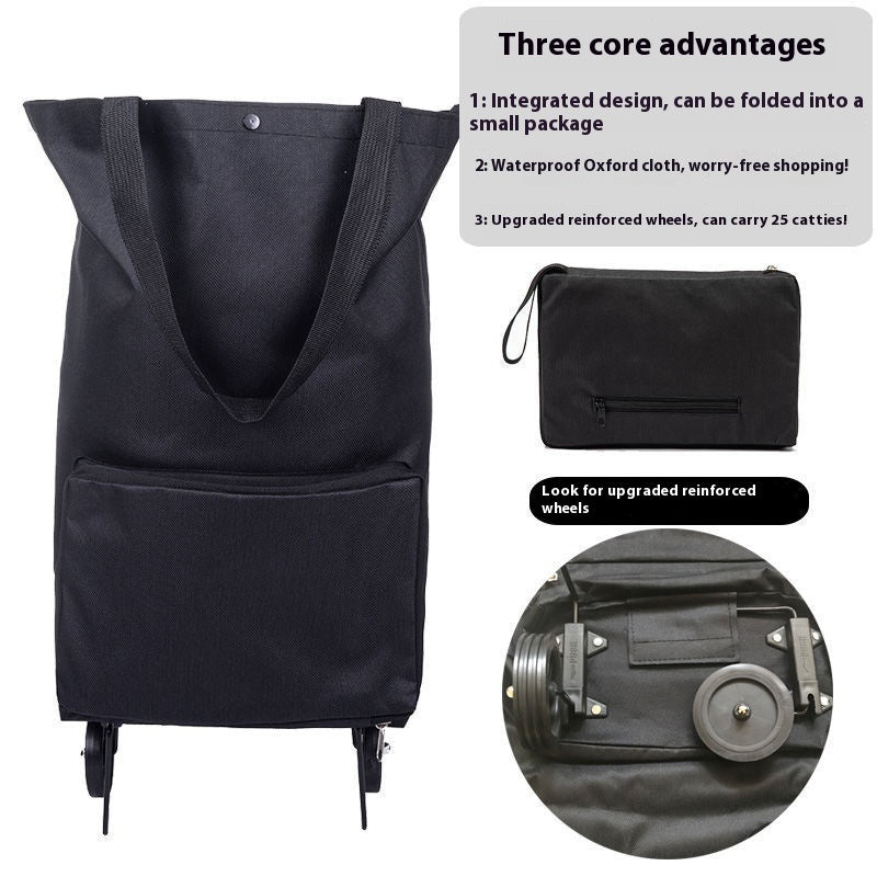 Hand-pulled Shopping Cart Folding Handbag