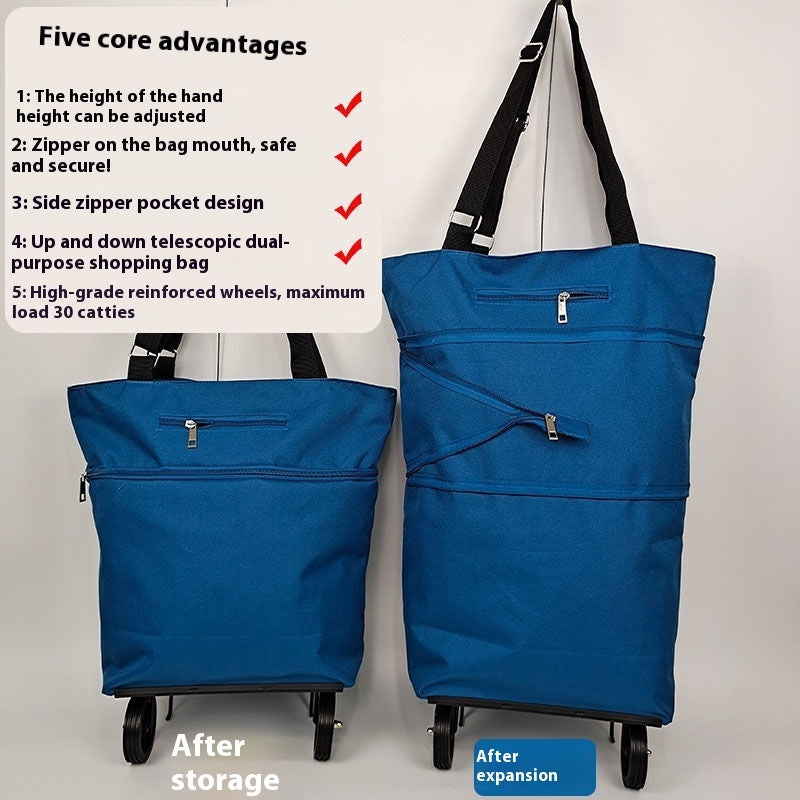 Hand-pulled Shopping Cart Folding Handbag