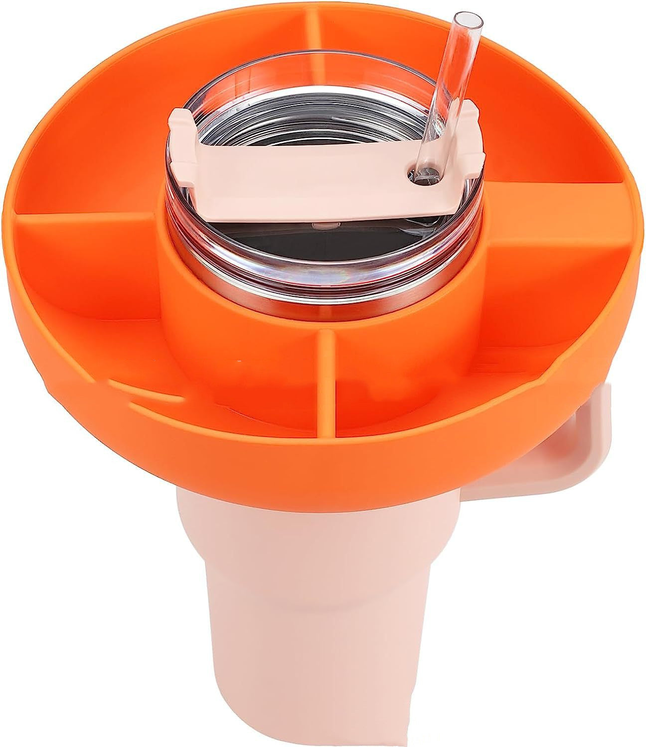 Reusable Snack Container 4 Compartment Snack Platters for 40 oz Cup