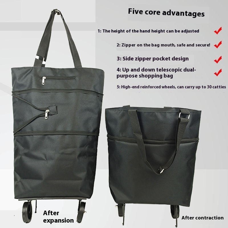 Hand-pulled Shopping Cart Folding Handbag