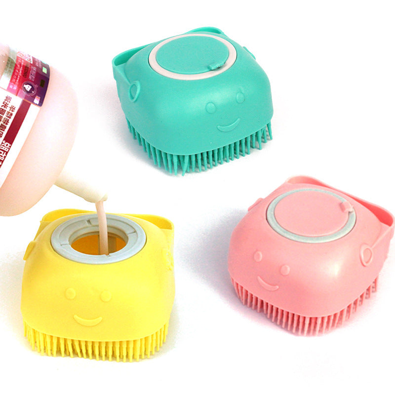 Silicone Dog Bath Massage Shampoo Cleaning Brush