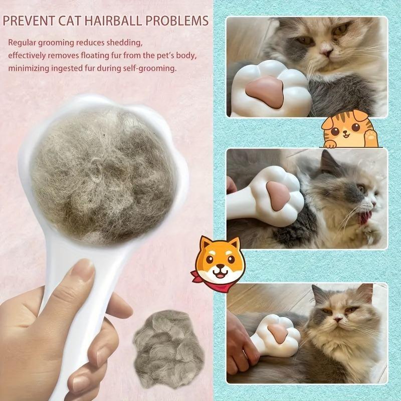 Pet Massage Hair Removal Comb, Paw Shaped Pet Grooming Brush,
