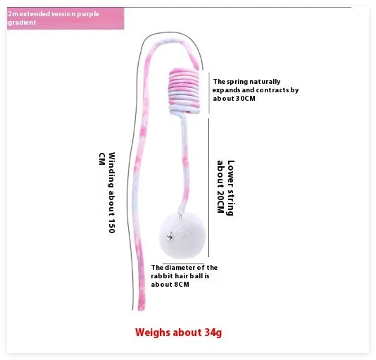 Cat Toy Self-Hi Sucker Spring Rabbit Hair Ball Interactive