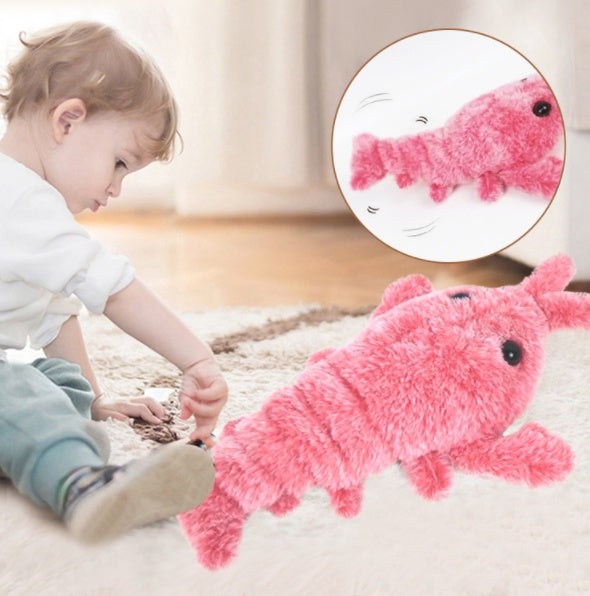 Pet Toys Electric Jumping USB Lobster