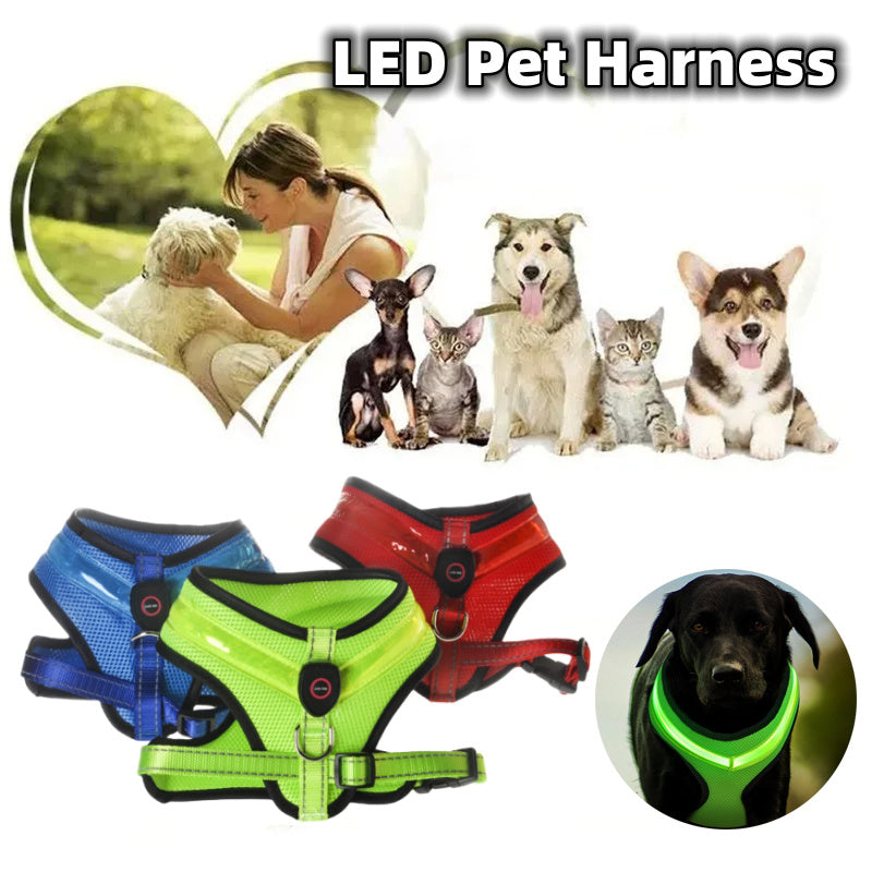 LED Luminous Dog Harness Vest