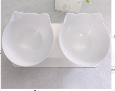 Non Slip Double Dog/Cat Bowl With Raised Stand