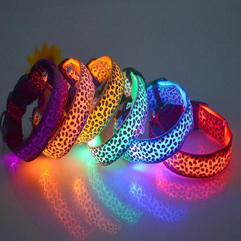 LED Dog Collar Safety Adjustable Nylon