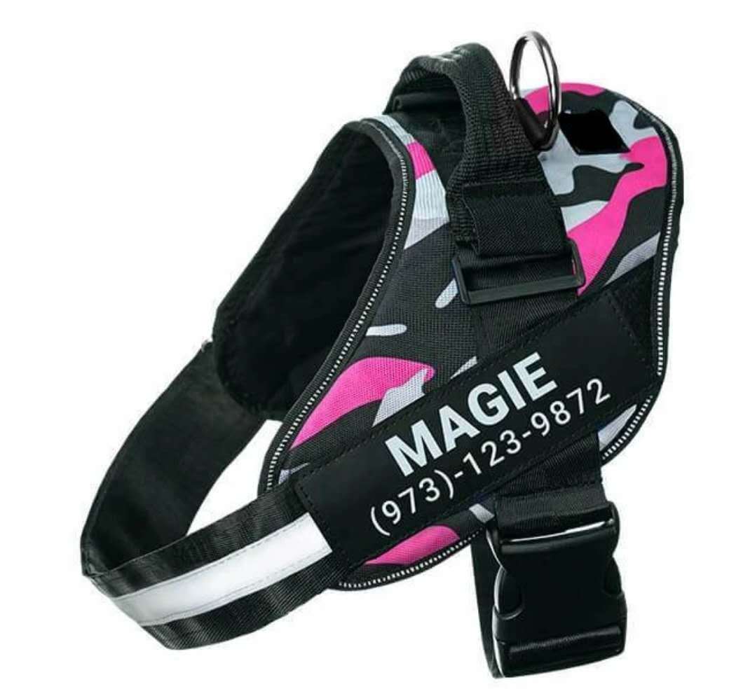 Personalized Custom Reflective Breathable Dog Harness/ NO PULL Adjustable