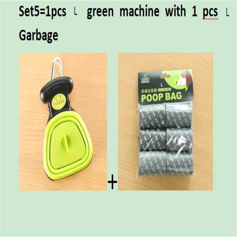 Foldable Pooper Scooper With 1 Roll Decomposable bags