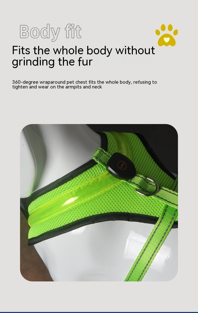LED Luminous Dog Harness Vest