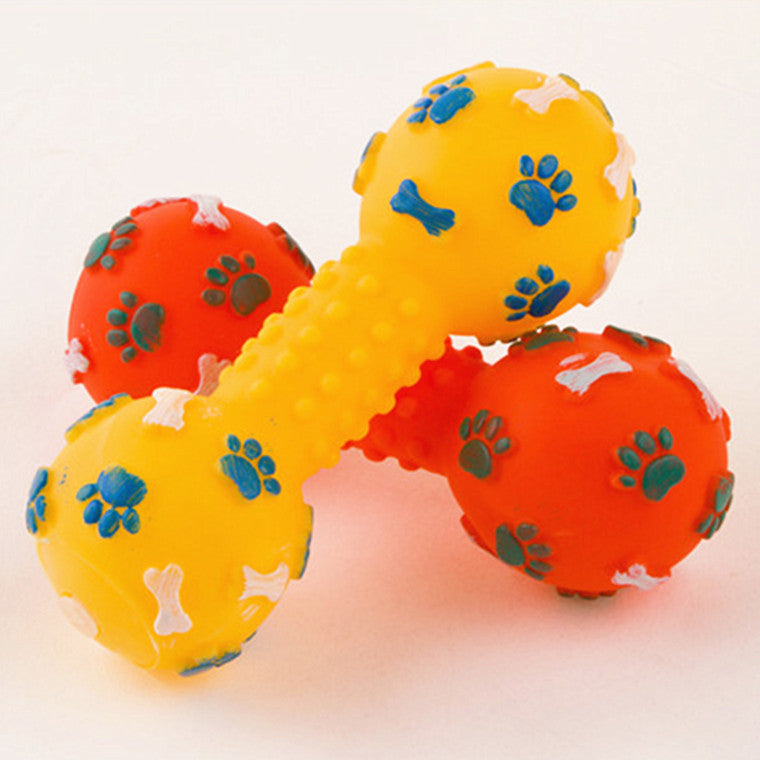 Pet Dumbbell Sound Toys Silicone Dog