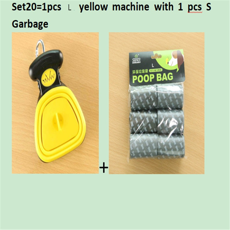 Foldable Pooper Scooper With 1 Roll Decomposable bags