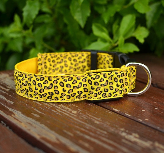 LED Dog Collar Safety Adjustable Nylon