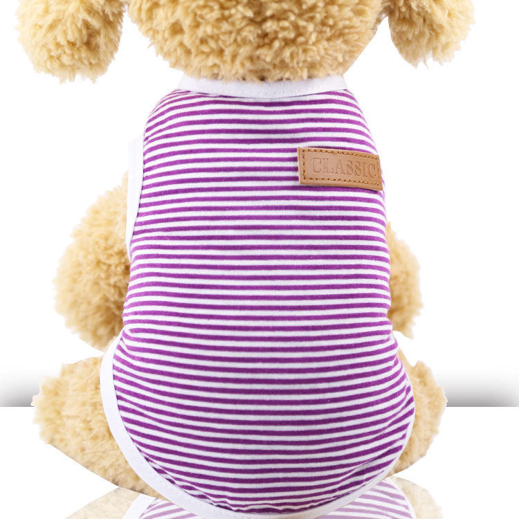 Dog Clothes Cat Clothes Pet Cotton Striped Vest