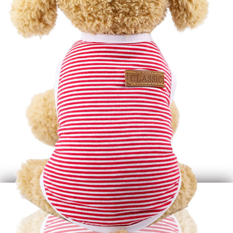 Dog Clothes Cat Clothes Pet Cotton Striped Vest
