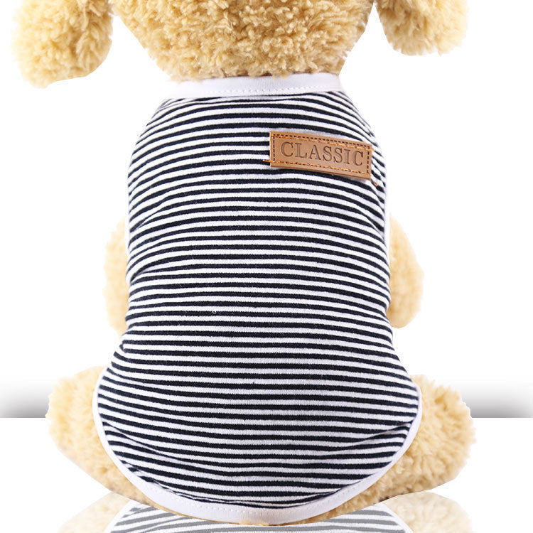 Dog Clothes Cat Clothes Pet Cotton Striped Vest