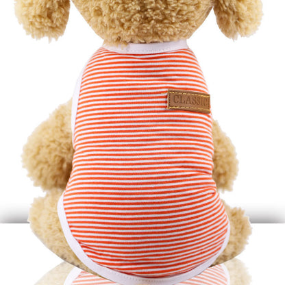 Dog Clothes Cat Clothes Pet Cotton Striped Vest