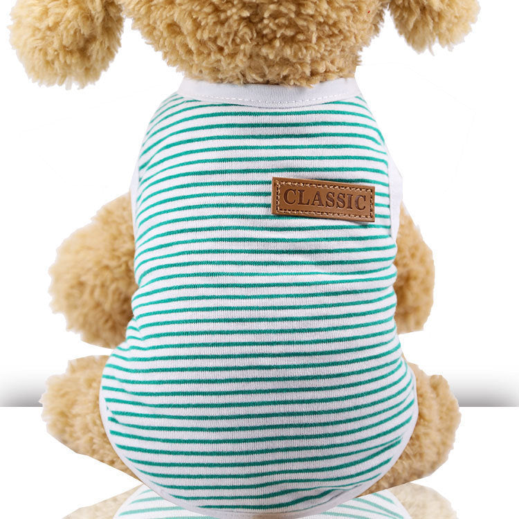 Dog Clothes Cat Clothes Pet Cotton Striped Vest