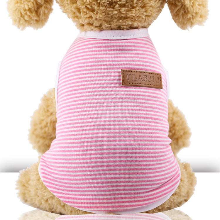 Dog Clothes Cat Clothes Pet Cotton Striped Vest