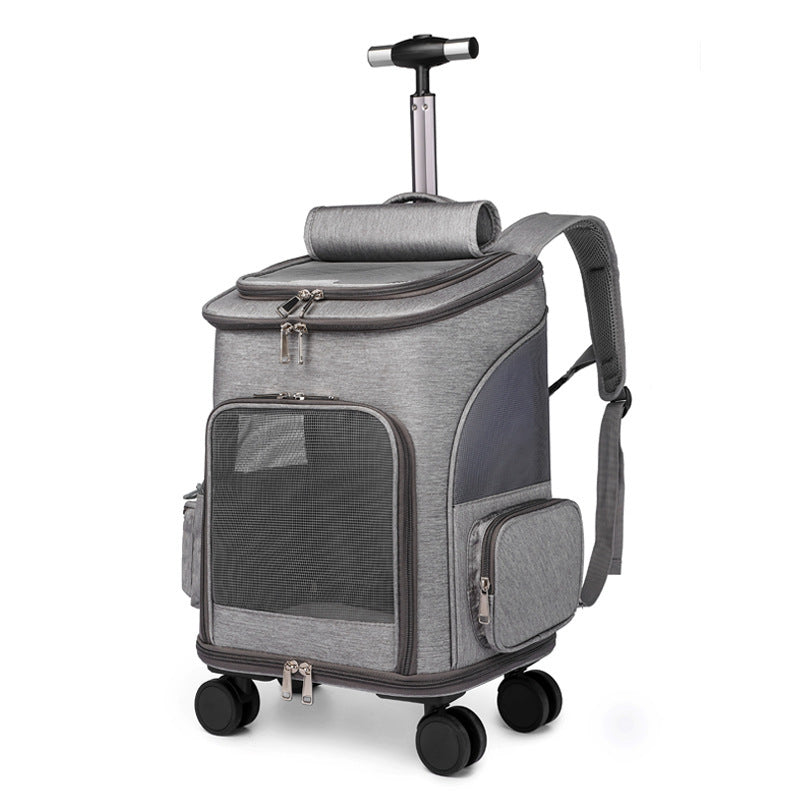 Traveling Cat Backpack With Universal Wheel/ Pet Bag
