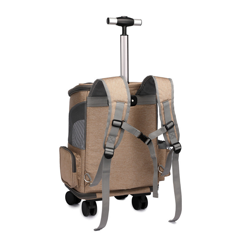 Traveling Cat Backpack With Universal Wheel/ Pet Bag
