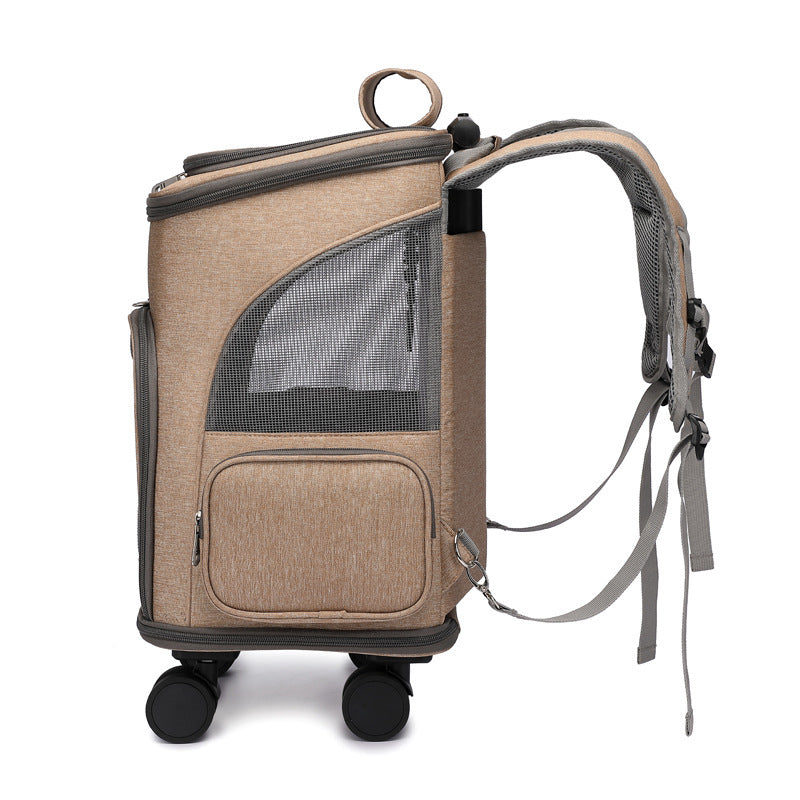 Traveling Cat Backpack With Universal Wheel/ Pet Bag