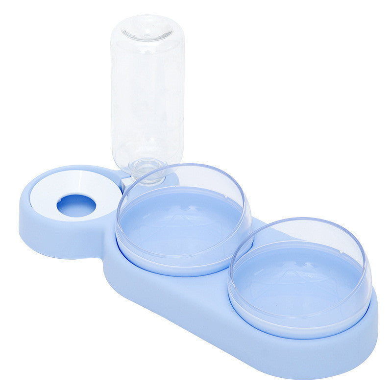 Dog Cat Food Bowl With Water Fountain