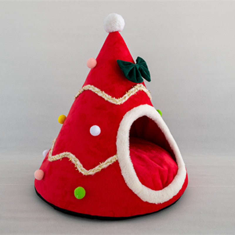 Christmas hat pet nest/Bed