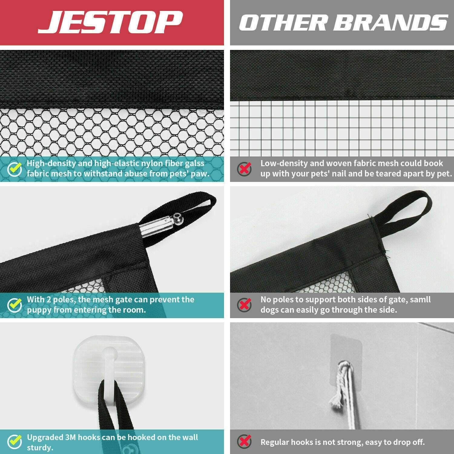 Dog Cat Baby Safety Gate Mesh Fence