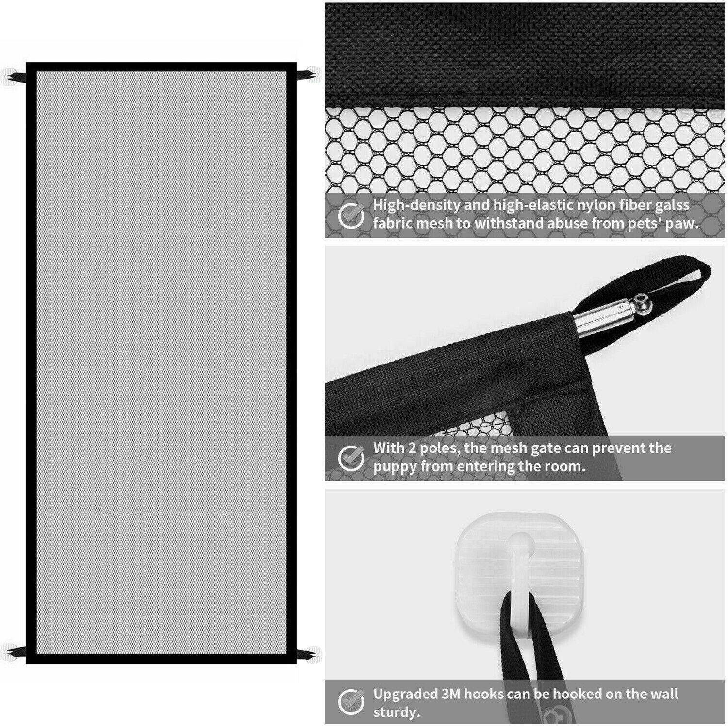 Dog Cat Baby Safety Gate Mesh Fence