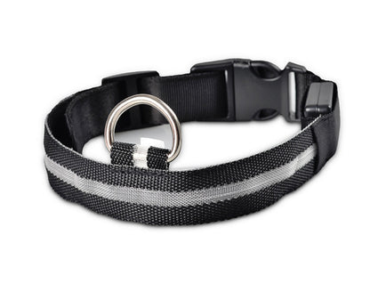 Nylon LED Pet Luminous Collar  Flashing Glow in Dark