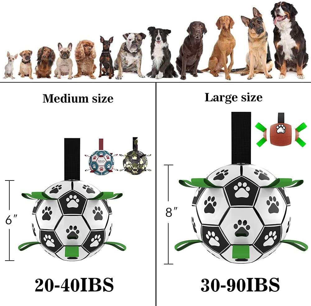 Interactive Dog Soccer Ball Inflated Training