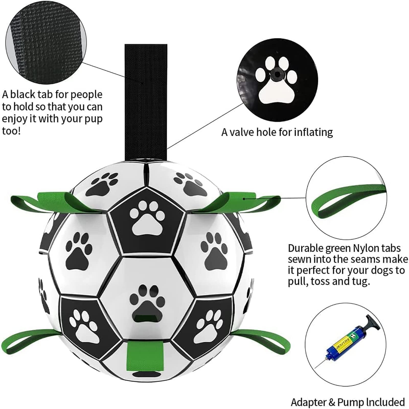Interactive Dog Soccer Ball Inflated Training