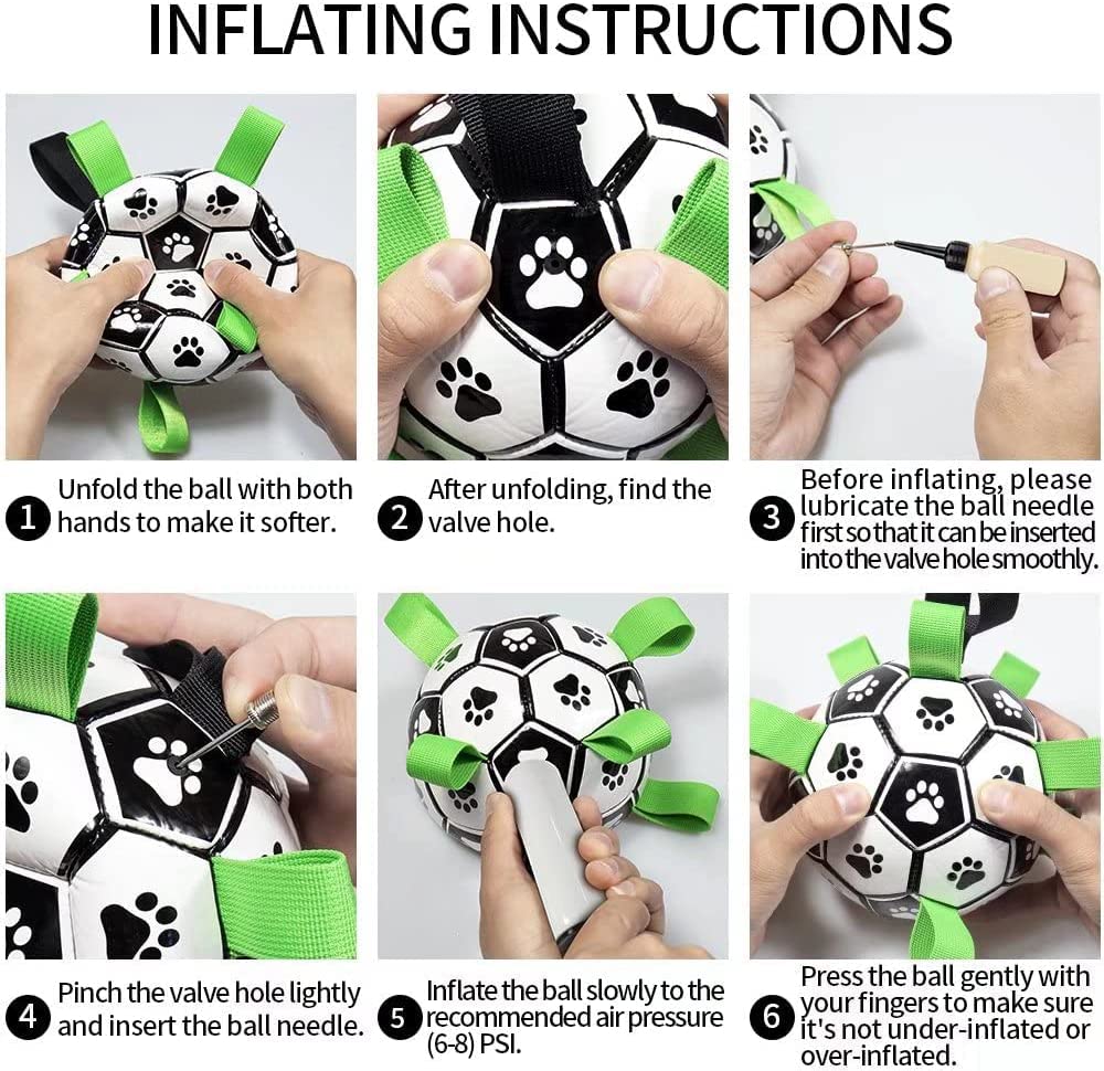 Interactive Dog Soccer Ball Inflated Training