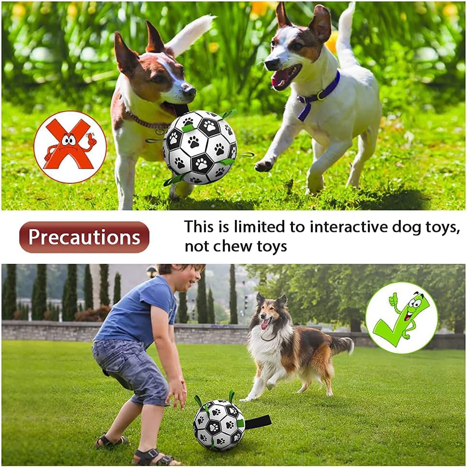 Interactive Dog Soccer Ball Inflated Training