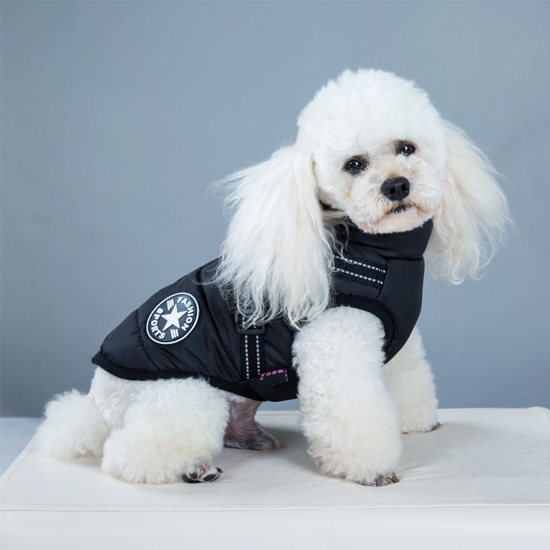 Waterproof Dog Winter Dog Coat With Harness