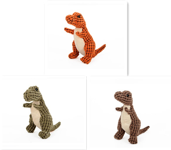 Dinosaur Pet Toys / Plush Stuffing Squeakers