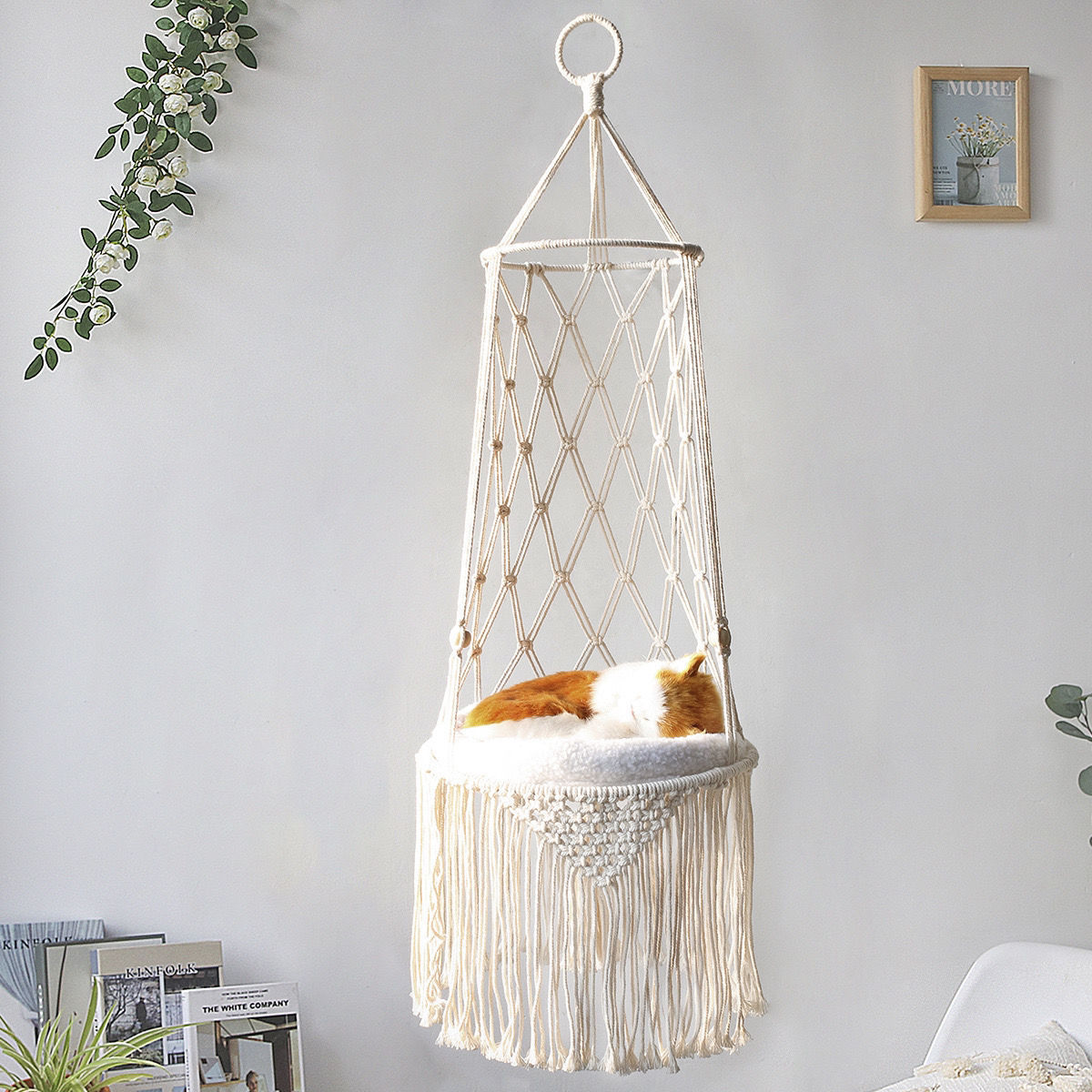 Macrame Hanging Cat Bed