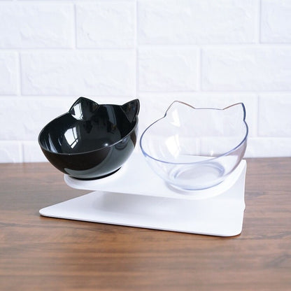 Non Slip Double Dog/Cat Bowl With Raised Stand