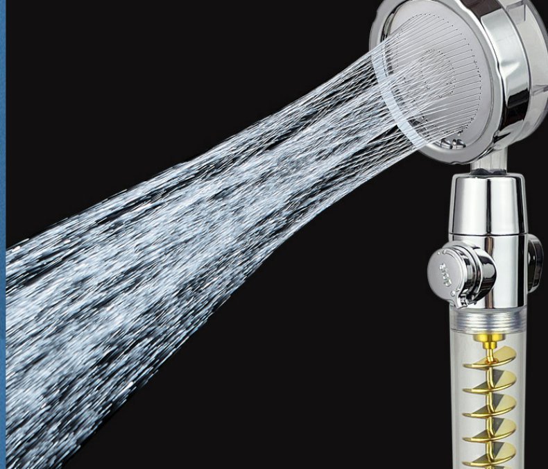Supercharged Shower Head Twin-turbo