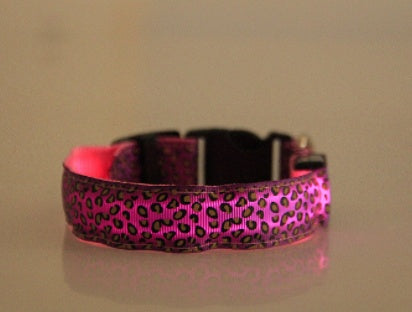 LED Dog Collar Safety Adjustable Nylon