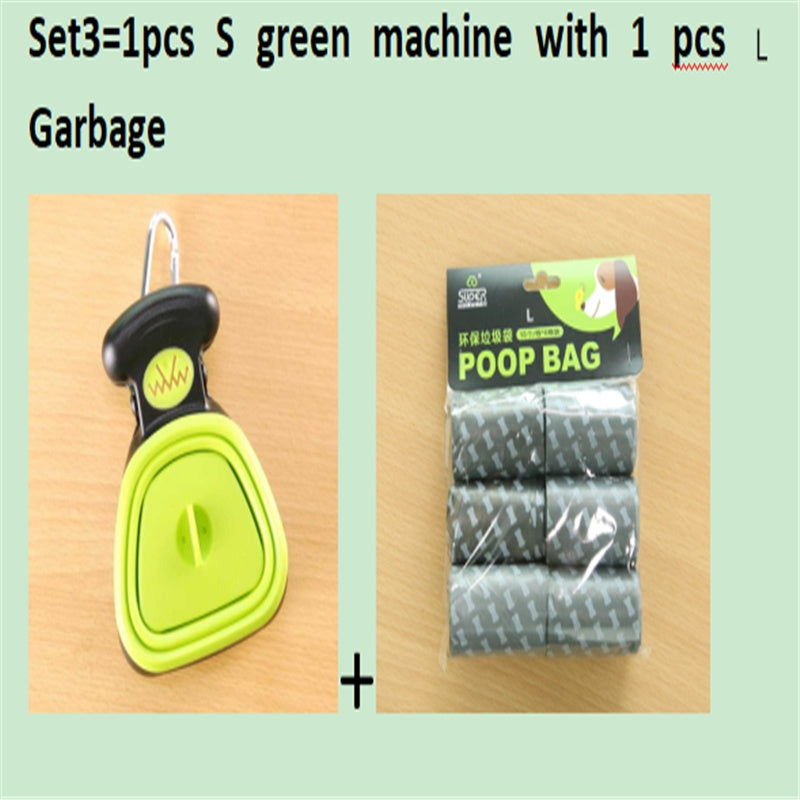 Foldable Pooper Scooper With 1 Roll Decomposable bags