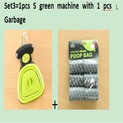 Foldable Pooper Scooper With 1 Roll Decomposable bags