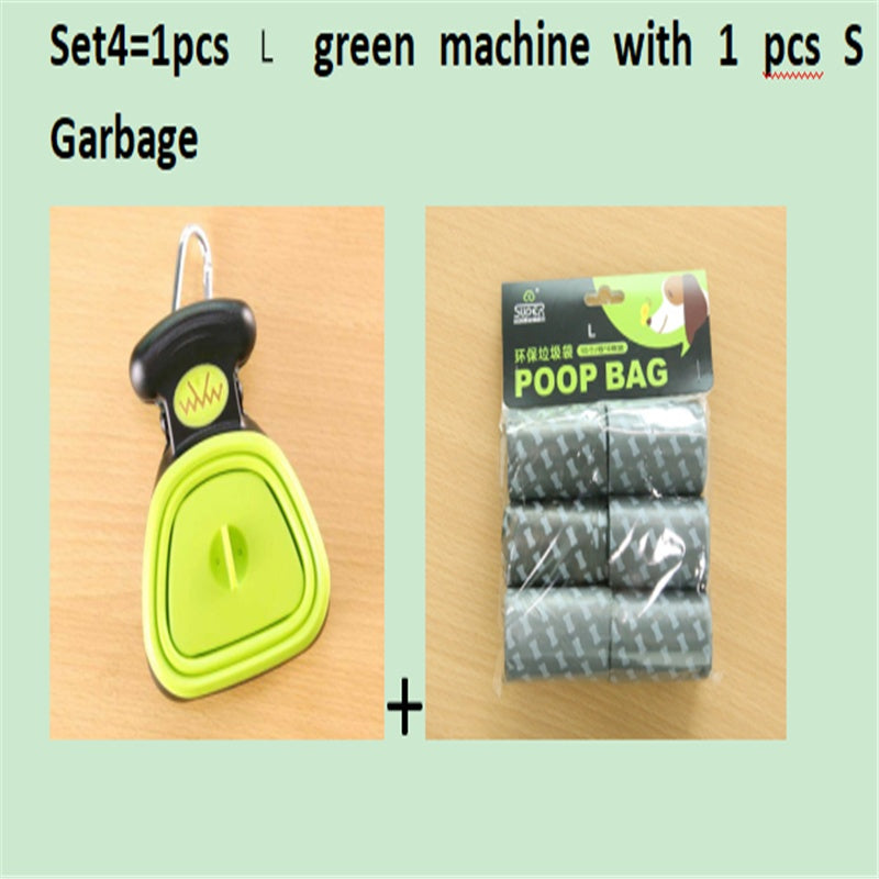Foldable Pooper Scooper With 1 Roll Decomposable bags
