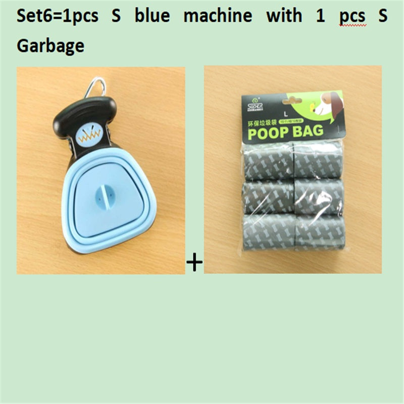 Foldable Pooper Scooper With 1 Roll Decomposable bags