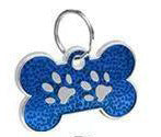 Zinc Alloy Identity Brand Glitter Footprint Engraving Dog Tag