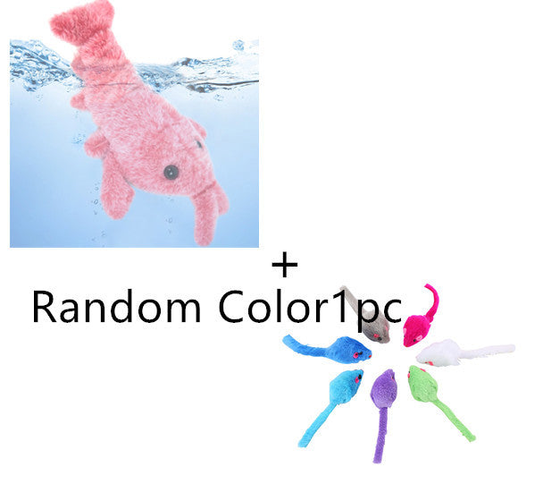 Pet Toys Electric Jumping USB Lobster