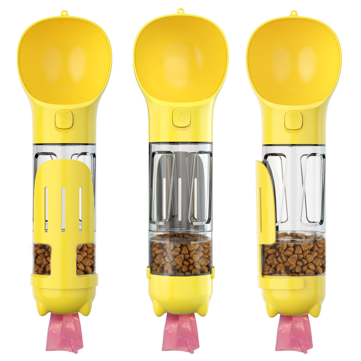 3 In 1 Poop Dispenser Puppy Pet Travel Drinking Bowls